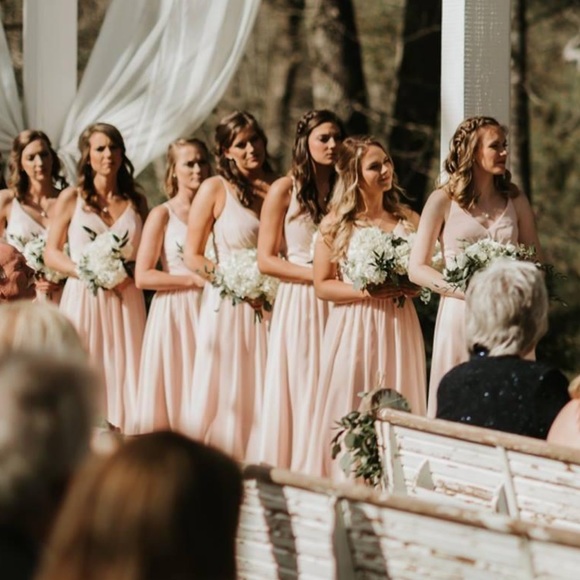 BRIDESMAID/FORMAL DRESS | BILL LEVKOFF | PETAL PINK | SIZE 6 - Picture 3 of 4